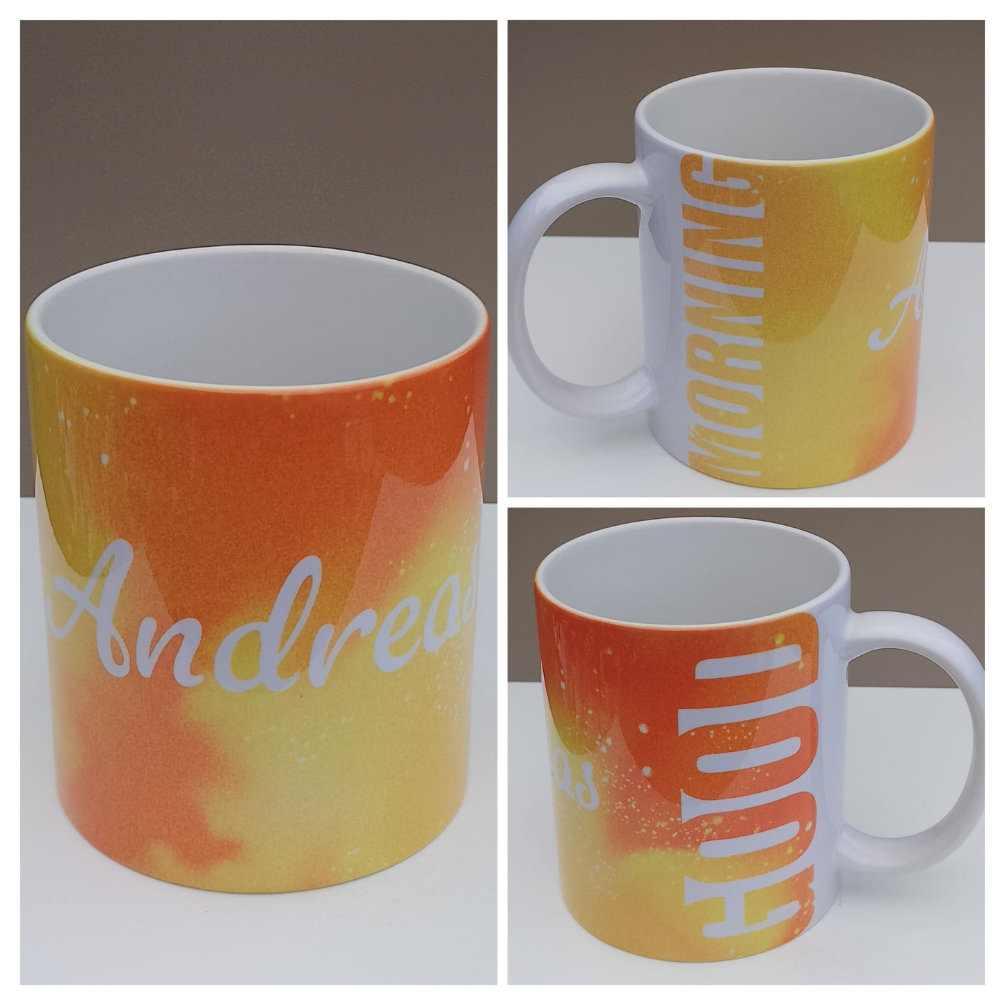 Muster Kaffeebecher Good Morning - wie auf dem Bild zu sehen