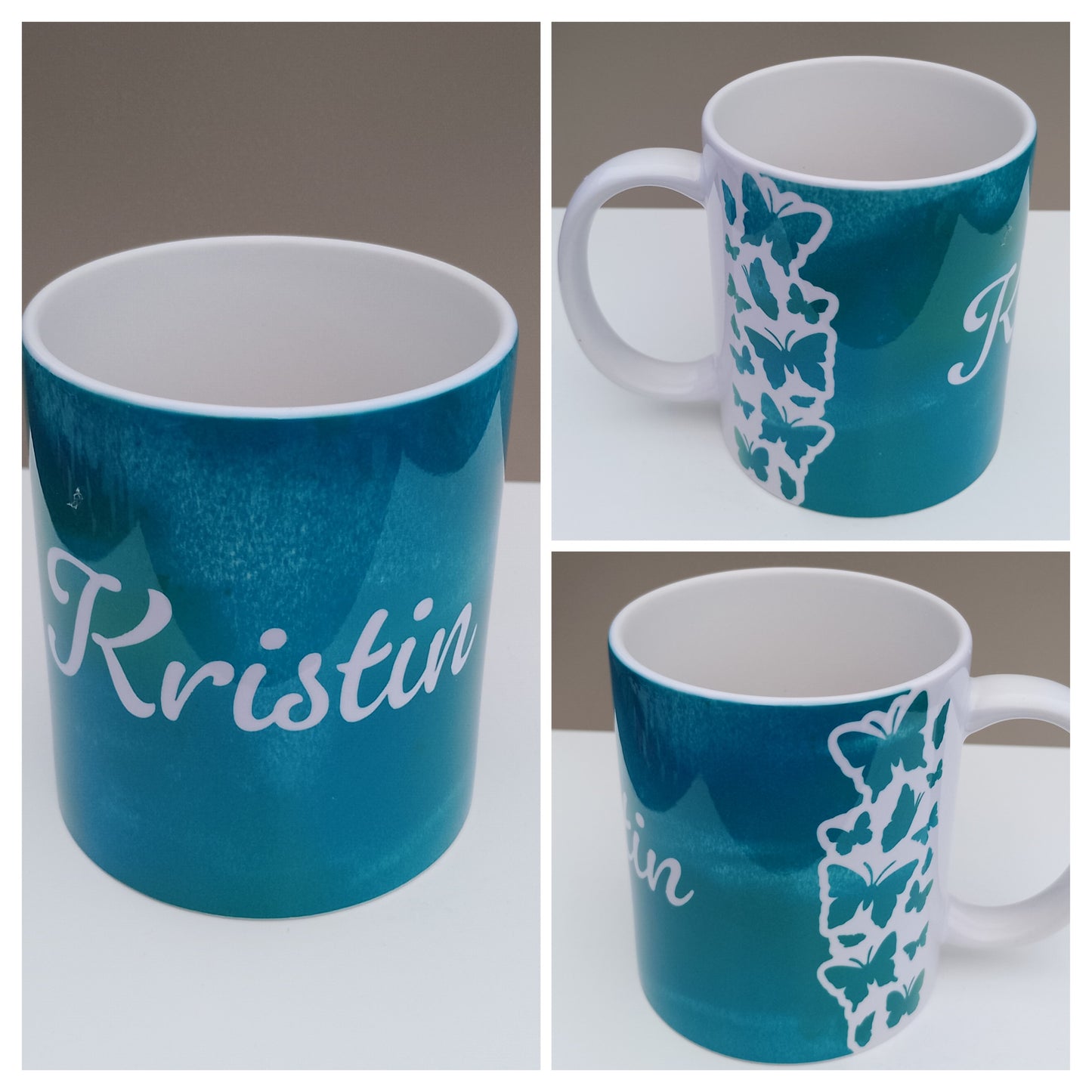 Kaffeebecher Schmetterling - personalisiert - in sechs Farben