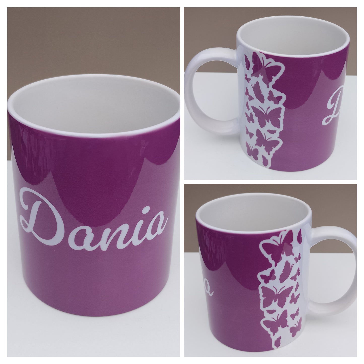 Kaffeebecher Schmetterling - personalisiert - in sechs Farben