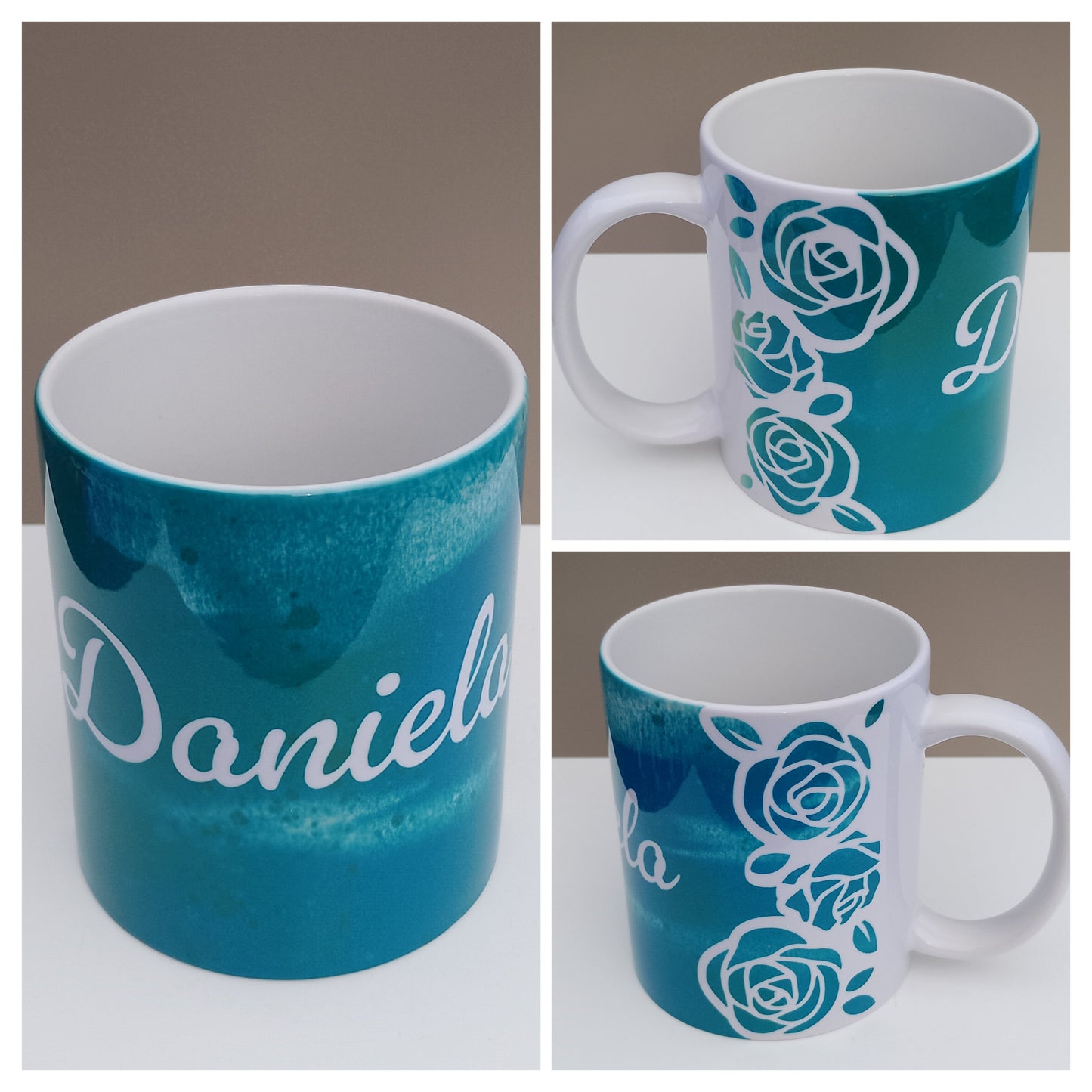 Kaffeebecher Rose - personalisiert - in sechs Farben