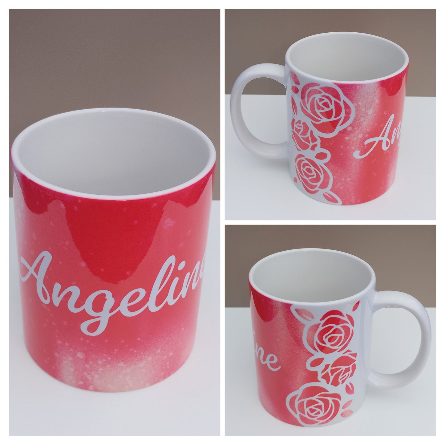 Kaffeebecher Rose - personalisiert - in sechs Farben