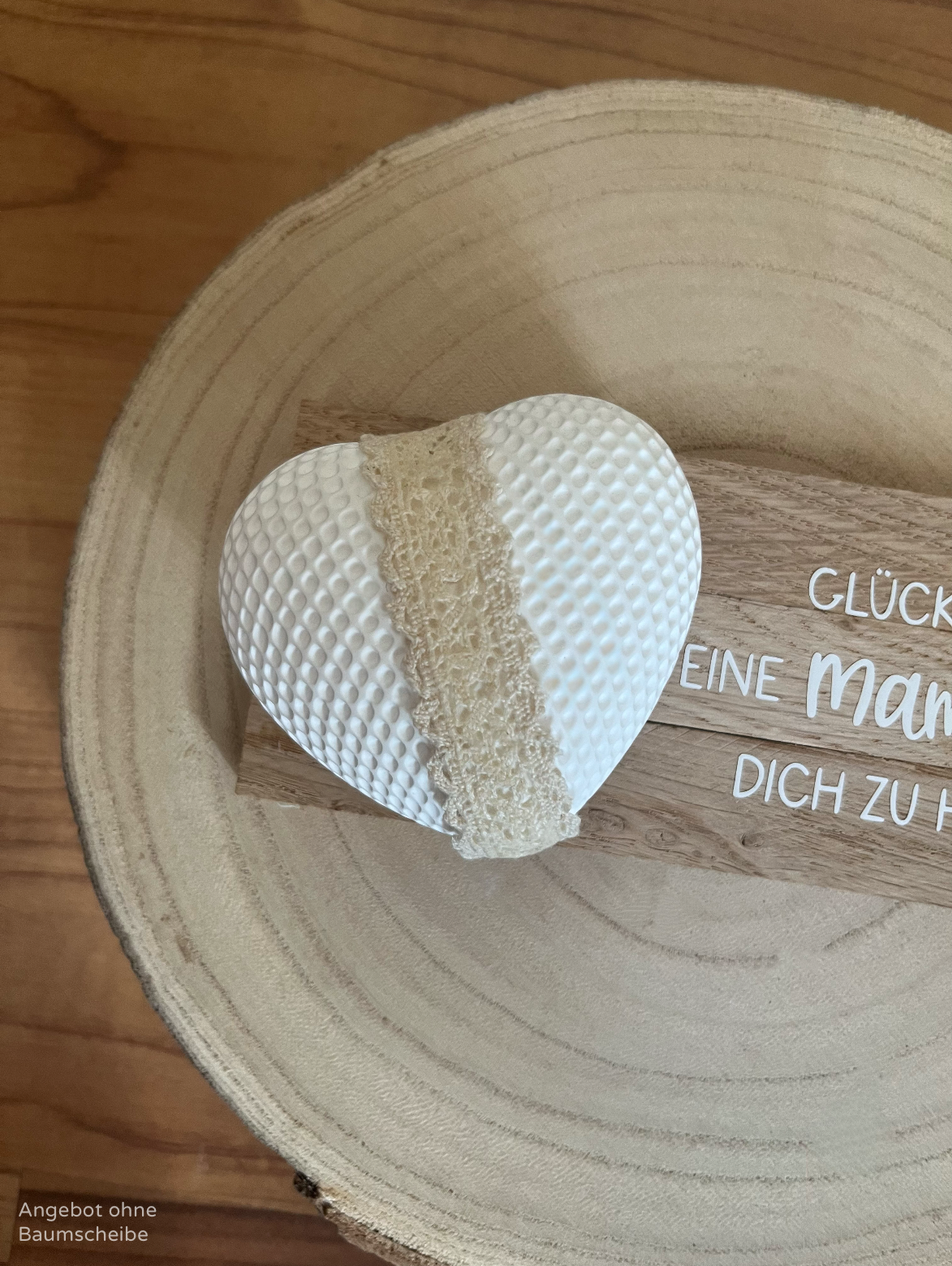 Rautenherz mittel, Band und Klötzchenleiste