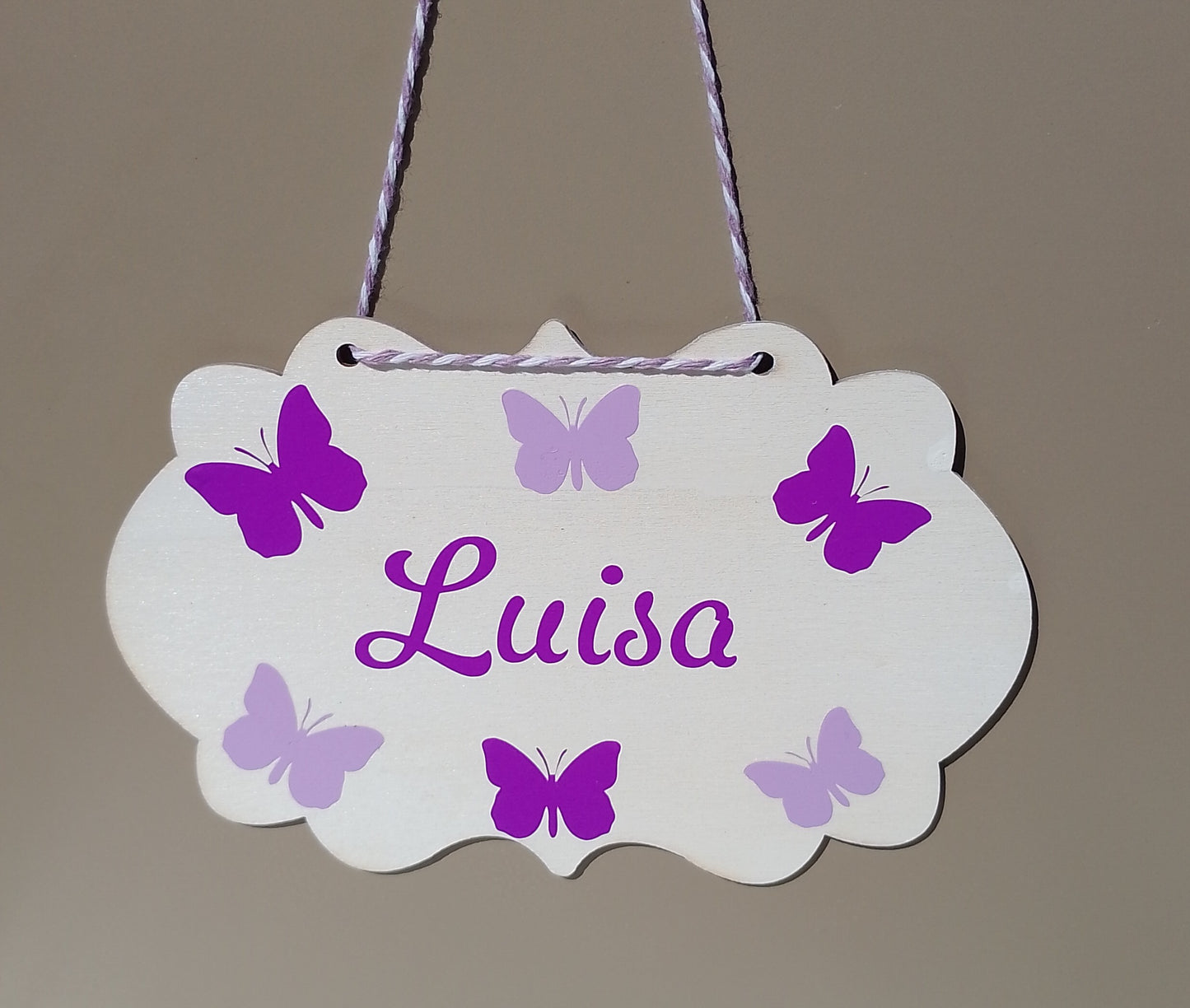 Namensschilder aus Holz weiss ca. 17 x 11 cm Türschild Dekoration Kinder - diverse Varianten