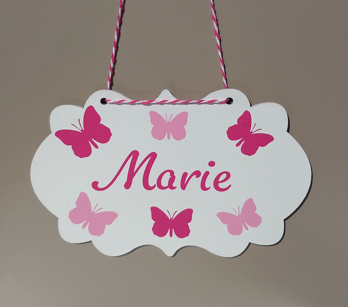 Namensschilder aus Holz weiss ca. 17 x 11 cm Türschild Dekoration Kinder - diverse Varianten