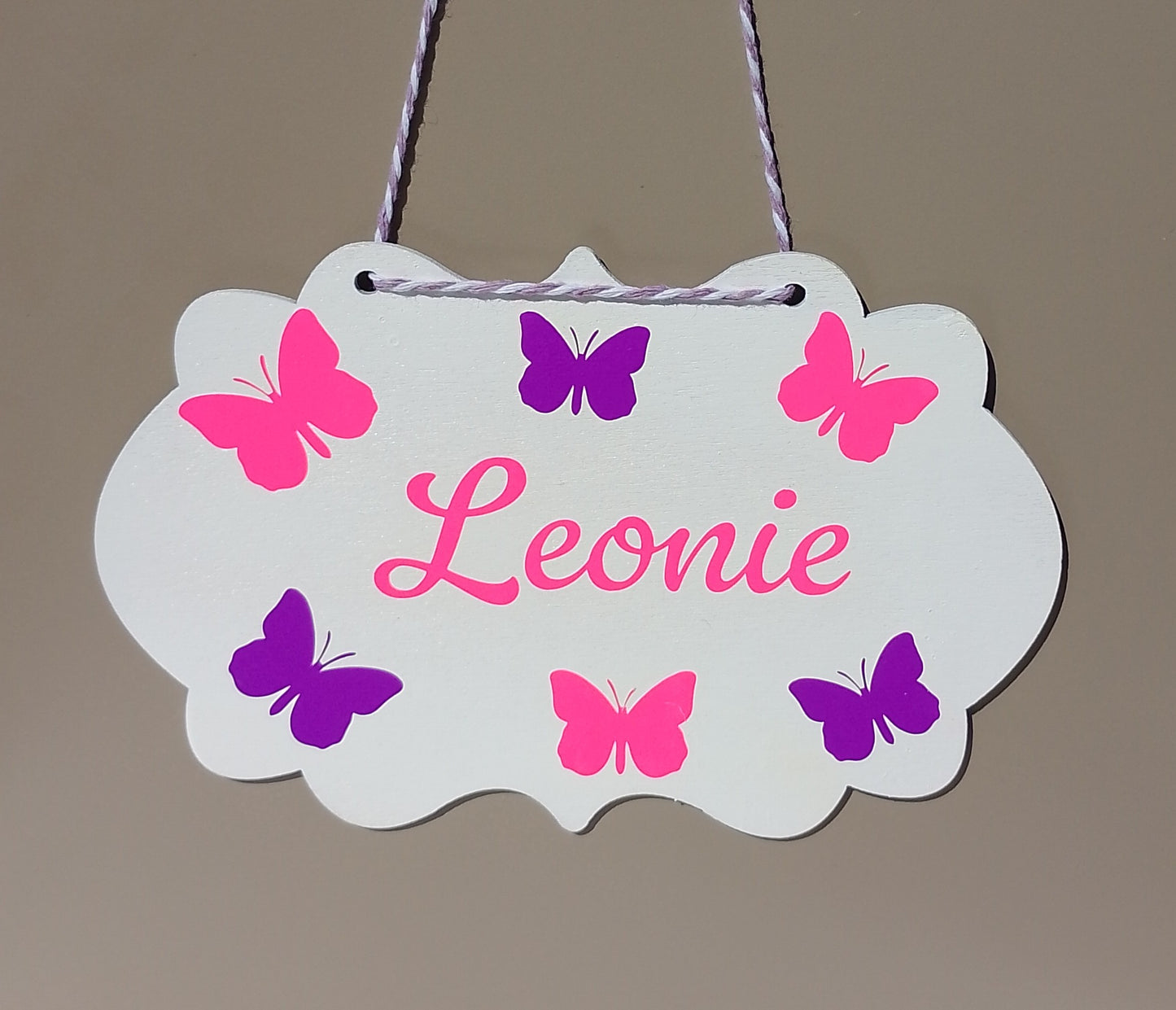 Namensschilder aus Holz weiss ca. 17 x 11 cm Türschild Dekoration Kinder - diverse Varianten