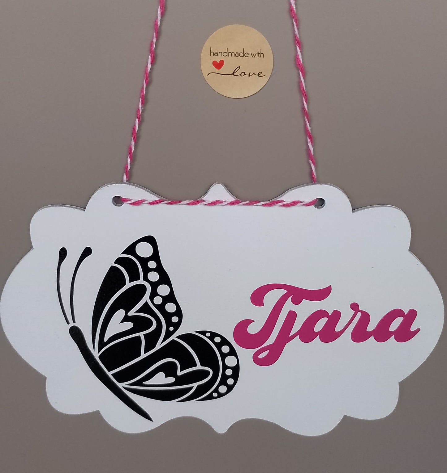 Namensschilder aus Holz weiss ca. 17 x 11 cm Türschild Dekoration Kinder - diverse Varianten
