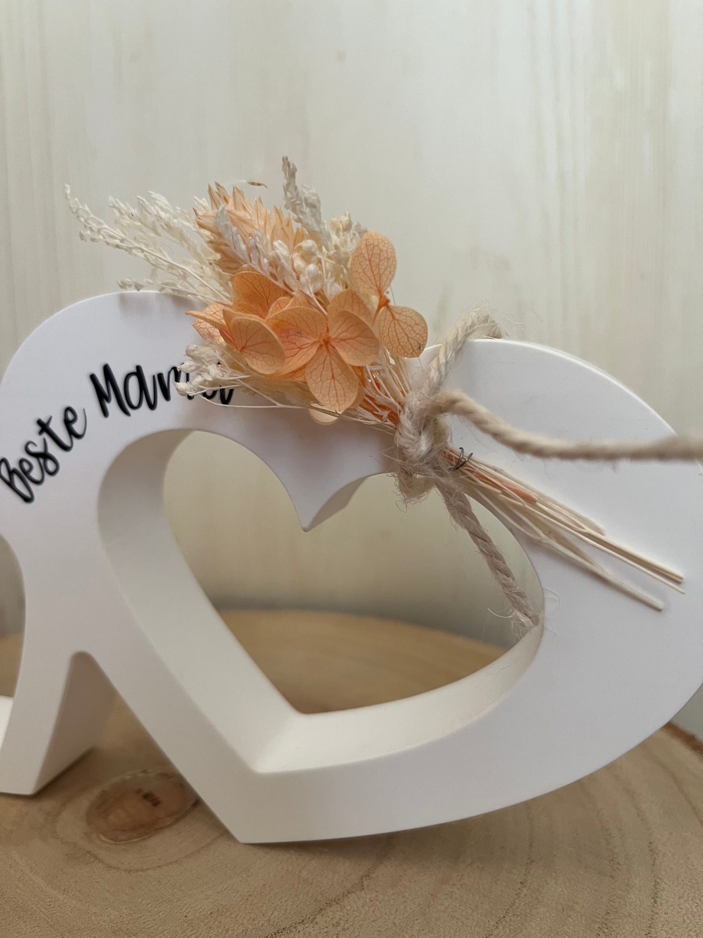 Doppelherz mit Blumen, Text