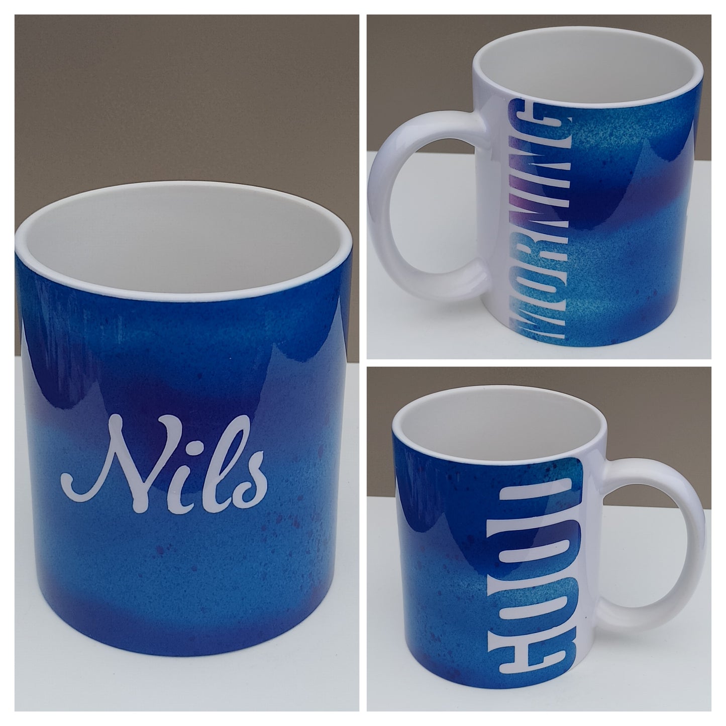 Kaffeebecher Good Morning - personalisiert - in sechs Farben