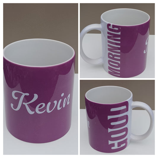 Kaffeebecher Good Morning - personalisiert - in sechs Farben