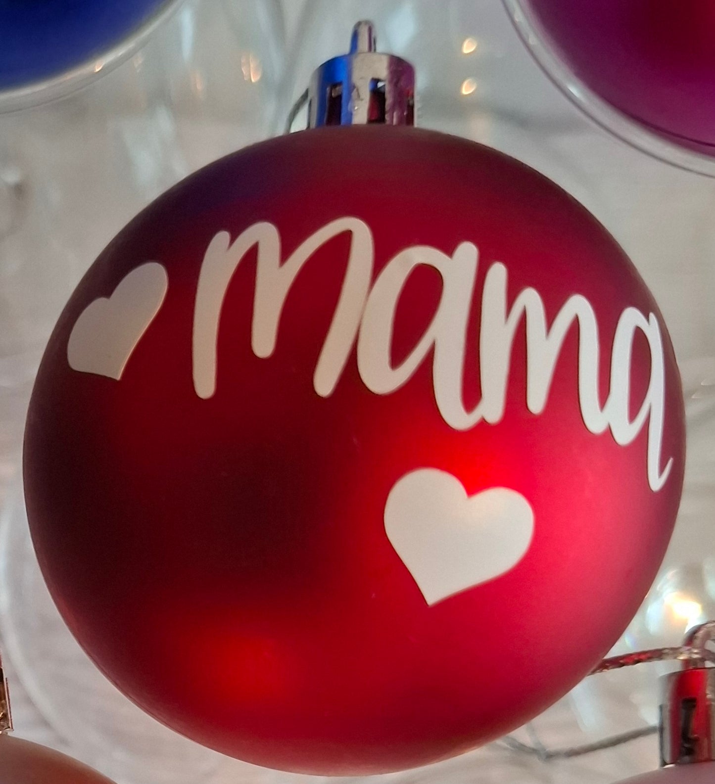 Weihnachtskugeln mit Motiv in diversen Farben