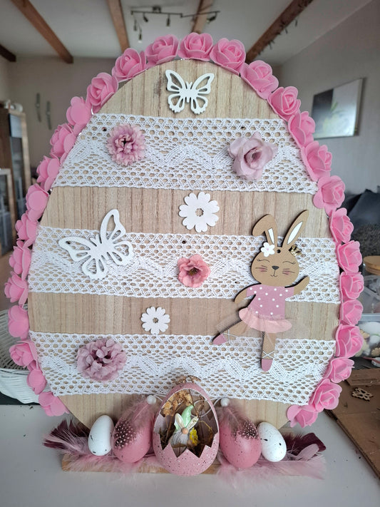 Einzelstück ! XXL Osterei aus Holz ca. 36 cm breit und 44 cm hoch