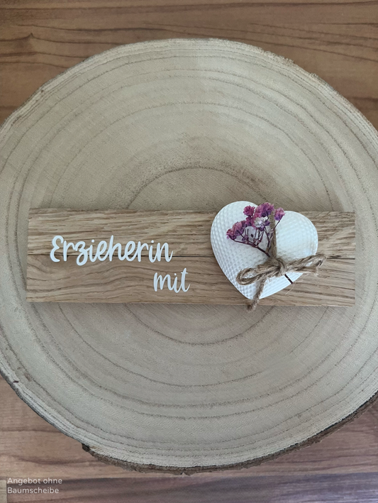 Rautenherz klein, Kordel, Blumenelement und Klötzchenleiste